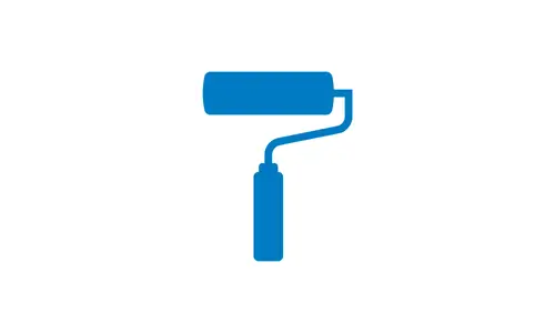 Icoon dat de toepassing van doseertechnologie in de verf- en coatingindustrie weergeeft